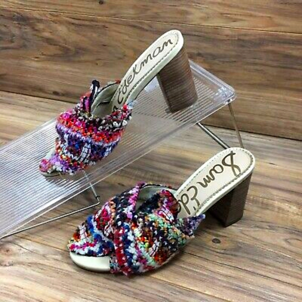 Sam Edelman Ode Yarn Mules Block Heel Sand…